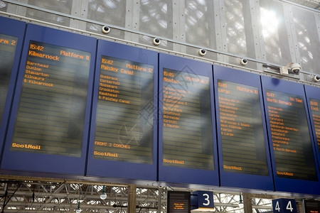 抵达苏格兰拉斯哥机场和火车站离境委员会机场和火车站图片