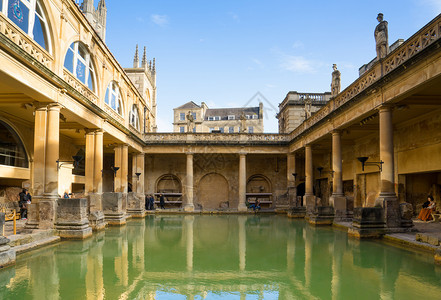 2014年月30日BATH英国巴斯的罗马浴池之景图片