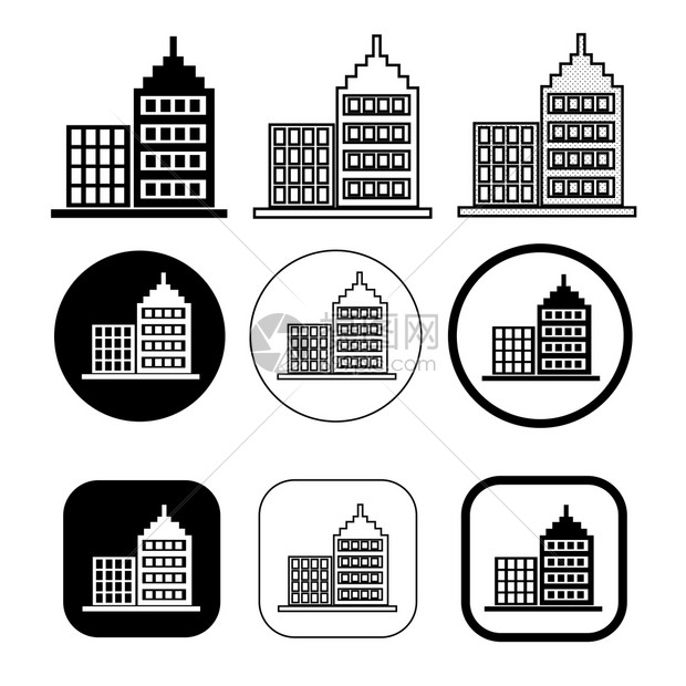 简单建筑图标符号设计