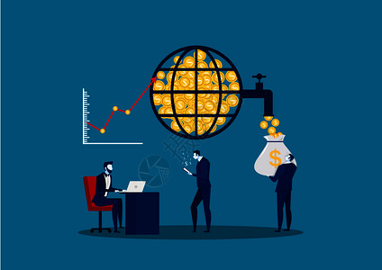 a股金融市场全球金融市场证券交易所金融管理和数据分析商业团队矢量