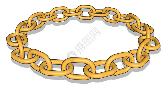 金链插画_金链卡通_金链插图_手绘_板绘_摄图网