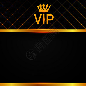 VIP抽象背景钻石和带有王冠的金字母矢量插图图片