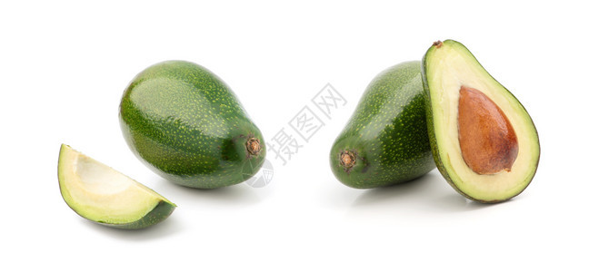 Avocado孤立在白色背景上图片