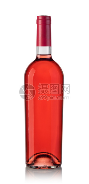 白背景上孤立的玫瑰葡萄酒瓶玫瑰葡萄酒瓶图片