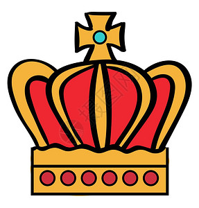 深圳金展珠宝广场王冠插图白色背景的矢量插画