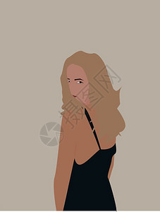 背部插画_背部卡通_背部插图_手绘_板绘_摄图网