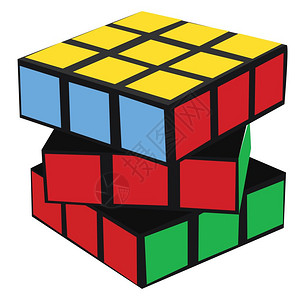 数学的背景魔方插图白色背景的矢量插画