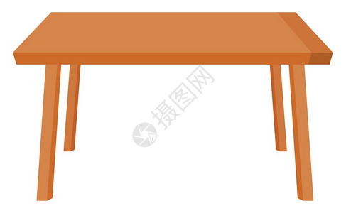 拼接木板厨房桌插图白色背景的矢量插画