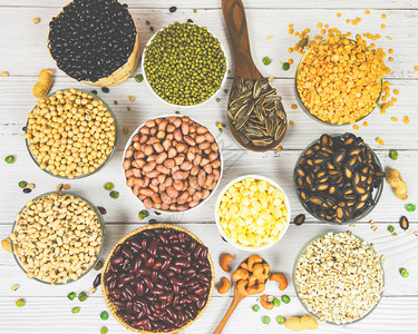 各种豆类混合以种植天然健康食品作为烹饪原料的豆类农业图片