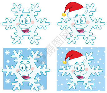 Snowflake卡通字符矢量集图片