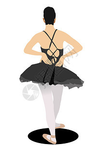 芭蕾舞者矢量插图图片