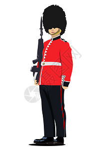 伦敦警卫队矢量插图图片