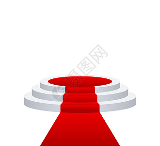 楼梯矢量颁奖仪式的阶段红地毯粉末聚光灯焦点矢量图示颁奖仪式的阶段矢量图示背景