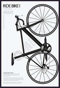 自行车招贴插画图片