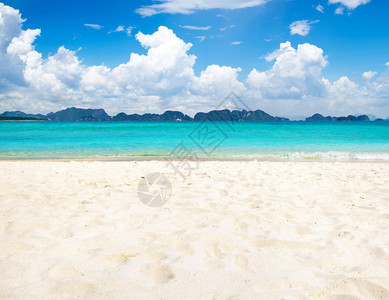 泰国的海滩克拉比惊人的海滩景观岛屿度假或日图片
