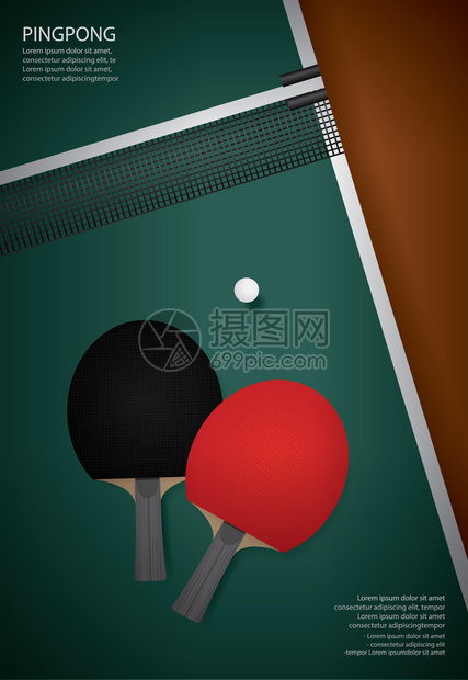 PingpongPatongPosters模板矢量插图图片