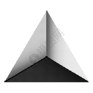 三角半色图案白背景上的多点纹理集重叠的Grunge模板困苦线设计淡化单色点流行艺术回放三角半色模式多点纹理集困苦设计图片