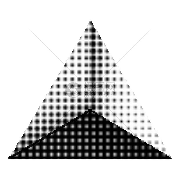 三角半色图案白背景上的多点纹理集重叠的Grunge模板困苦线设计淡化单色点流行艺术回放三角半色模式多点纹理集困苦设计图片