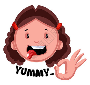飘窗姑娘甜美的姑娘emoji插图白背景的矢量插画