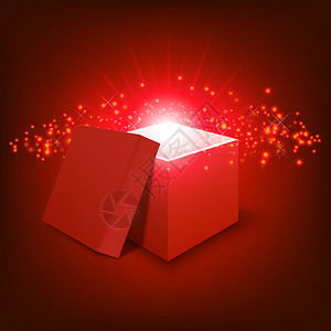 关于梯度背景节日和庆祝活动红箱圣诞节物体的红色礼品盒图片