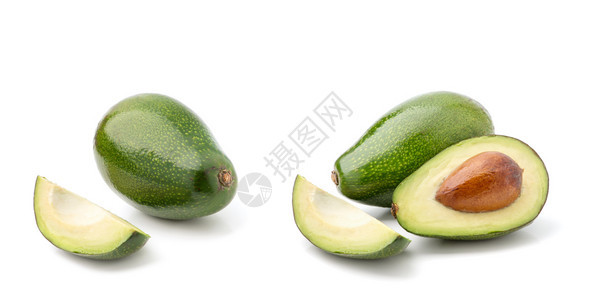 Avocado孤立在白色背景上图片