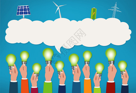 能源社区生产可持续和再生能源自产的经济共享生态工业或家庭替代能源生产绿色社会媒体图片