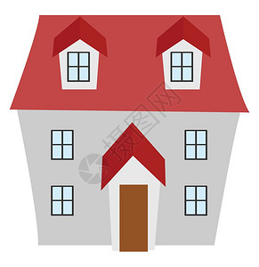 别墅钢结构插画-别墅钢结构卡通-小屋,村舍农舍式的小别墅郊外的新式