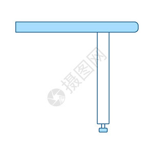 简报表格控制台图标蓝色填充设计薄线矢量说明图片