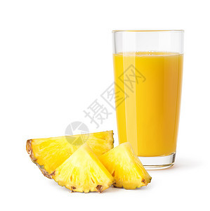 白底的菠萝汁杯图片