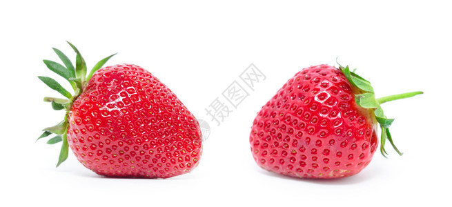 草莓在白色上被隔离新鲜草莓图片