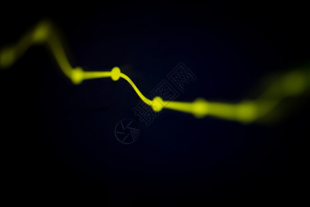 黑背景黄和点分析金融董事会显示货币概念投资指标图片