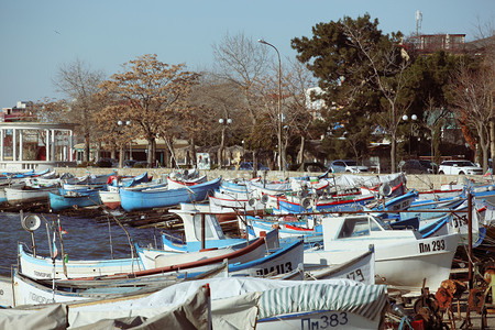 保加利亚Pomorie2019年月3日保加利亚东南部Pomorie是保加利亚黑海岸南部BurgasBay的一座小罗奇半岛上的Po图片