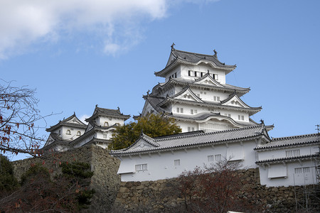 日本兵库县秋季美丽的白色喜木吉城堡是日本最大的访问次数最多的城堡图片