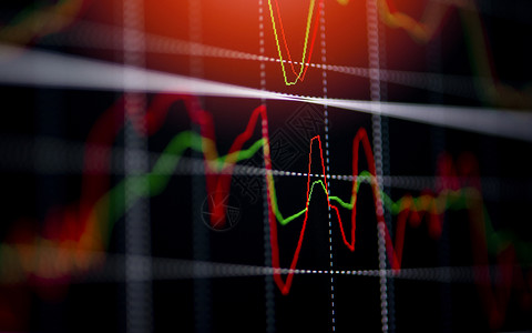 证券市场交易线图表价格投资商业金融数字背景海图股票或投资者计算机监测器的Exex交易指标图片
