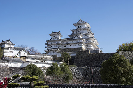 日本兵库县秋季美丽的白色喜木吉城堡是日本最大的访问次数最多的城堡图片