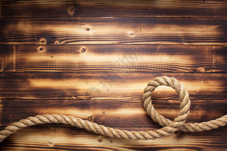 木制背景的船绳木板纹理图片