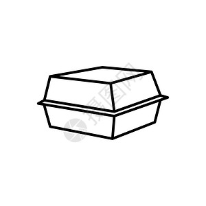 泡沫盒午餐图标图片素材