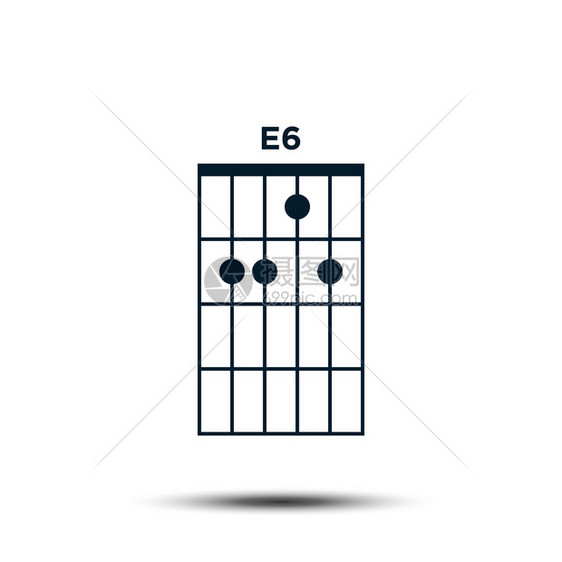 E6基本吉他和弦图 图片