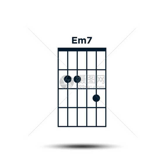Em7基本吉他和弦图 图片