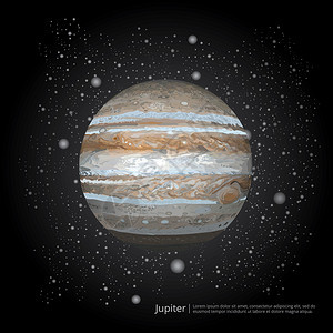木星矢量图背景图片