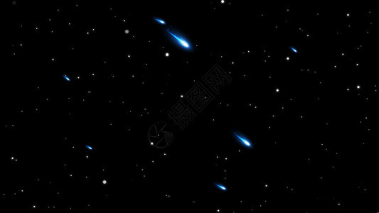 黑暗空间星系中闪亮空的夜光闪的动画多彩星光在插图中迅速下降LightGlow闪烁着背景Particlesstars背景图片