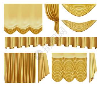 金色舞台窗帘图片
