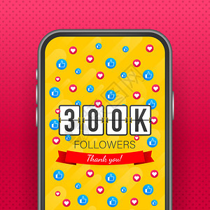 30k追随者贺卡标语模板用于在网上社交媒体络庆祝许多追随者图片