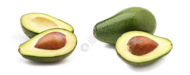 Avocado孤立在白色背景上图片