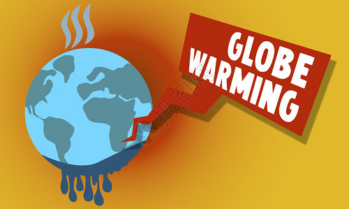 世界海报地球的熔化全变暖的概念3D背景
