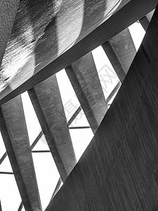 双马尾现代建筑中混凝土和马尾楼梯的黑色和白抽象闭合照片现代建筑中混凝土和马尾楼梯的黑白抽象闭合图像背景