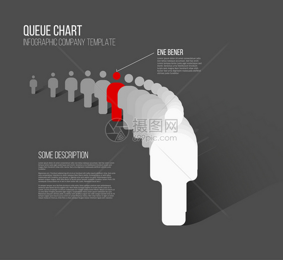 独特的个化概念矢量说明队列中的一数字与其它不同图片