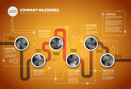 定时线模板带有圆圈光显示器线上是橙色版定时线模板图片