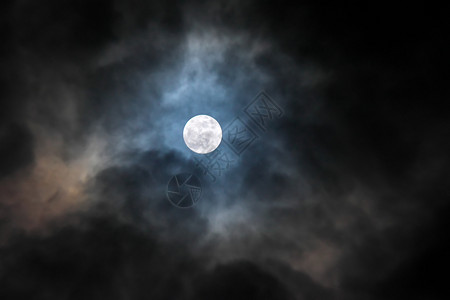 月光和夜空自然场景图片