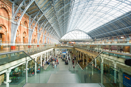 2015年7月日英国伦敦圣潘克拉斯站国际火车该是前往欧洲的之星火车主要站图片